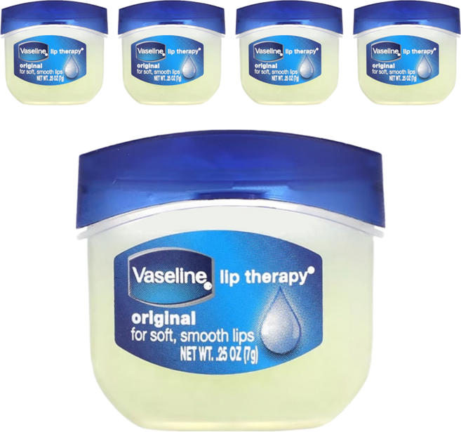 Vaseline 凡士林 護唇膏, 原味, 7g, 5個