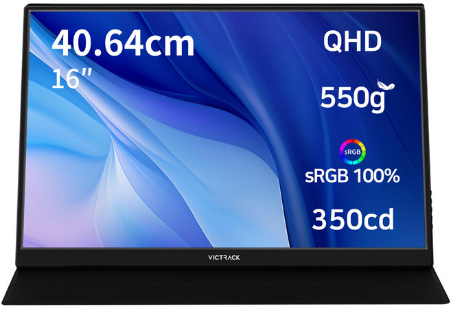 빅트랙 QHD IPS 휴대용 모니터, 40.64cm, 160PM01