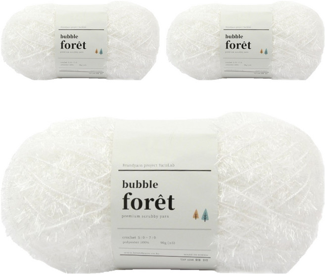 브랜드얀 버블포레 수세미실, 47 스노우화이트, 3개