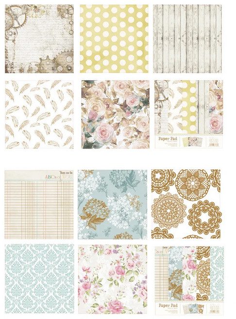 Simno 芯陌 舊時光素材紙, 10色, 20張