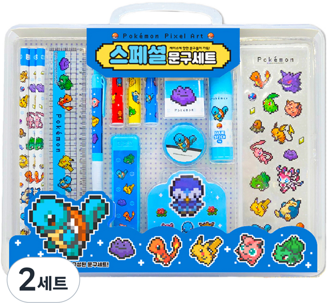 寶可夢 像素藝術 特別文具組, 隨機出貨, 2套