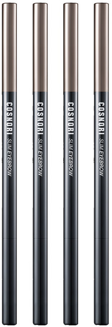 코스노리 슬림 아이브로우 오토 펜슬 0.13g, 03다크초코, 4개