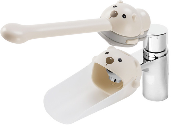 톨스토이 곰돌이 수도꼭지 + 스위치 연장탭 세트, 혼합색상, 1개