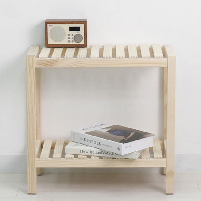 올리빙 원목 화분 다용도 정리대 선반 신발장, 2단