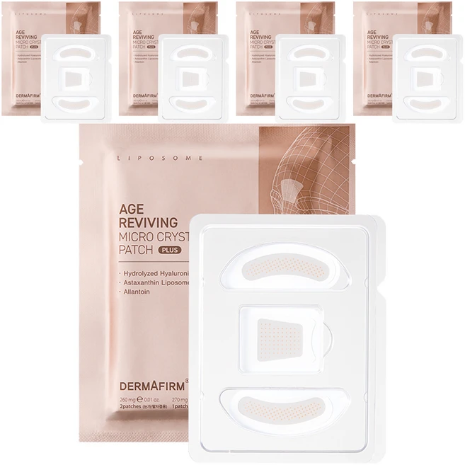 더마펌 에이지 리바이빙 마이크로 크리스탈 패치 플러스, 1개입, 5개 - 쿠팡