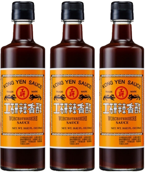 KONG YEN 工研 辣香醋320ml, 320ml, 3入