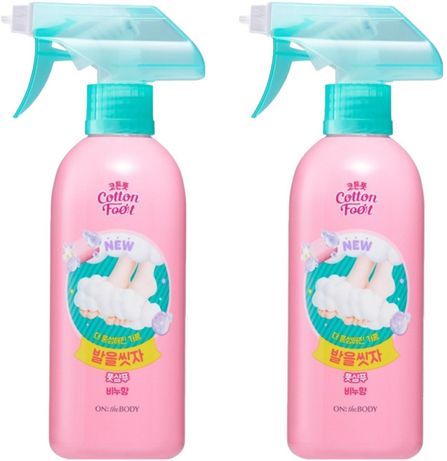 온더바디 코튼풋 발을 씻자 풋샴푸 비누향, 1개입, 2개, 385ml