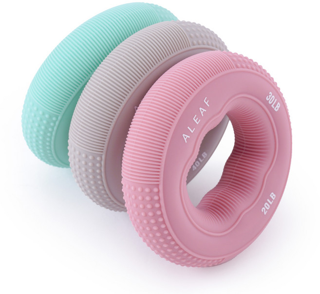 아리프 실리콘 도넛 투웨이 악력기 3종 세트, 클라우디 핑크 + 웜 그레이 + 페일민트, 1세트