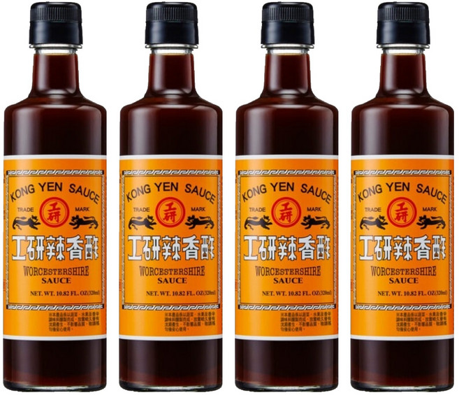 KONG YEN 工研 辣香醋320ml, 320ml, 4入