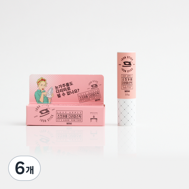 드레싱테이블 기능성 MINI 다리미 눈가 주름스틱, 3.5g, 6개