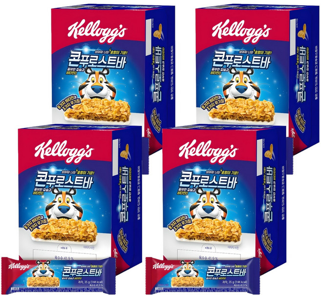 Kellogg's 家樂氏 玉米脆片能量棒 12條入, 420g, 4盒