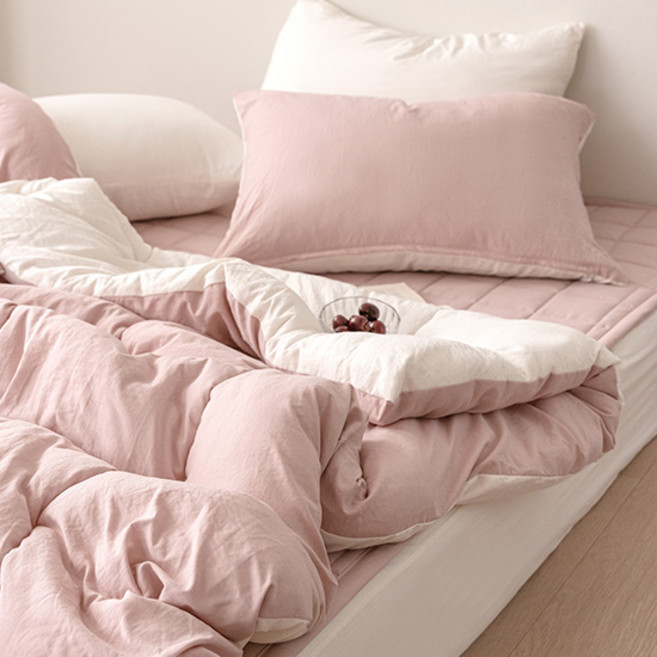 쉬즈홈 국내 제조 쉐이크밀크 워싱 차렵이불 세트