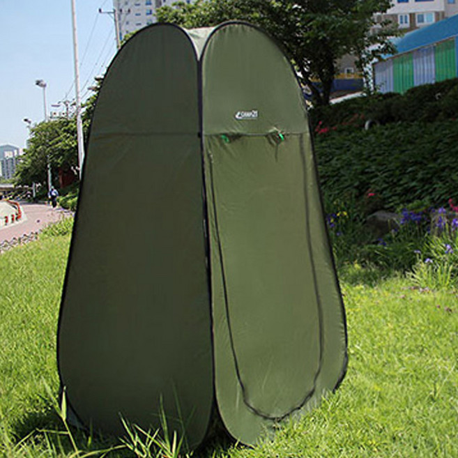 캠프21 원터치 간이탈의실 샤워텐트, 카키, 1개