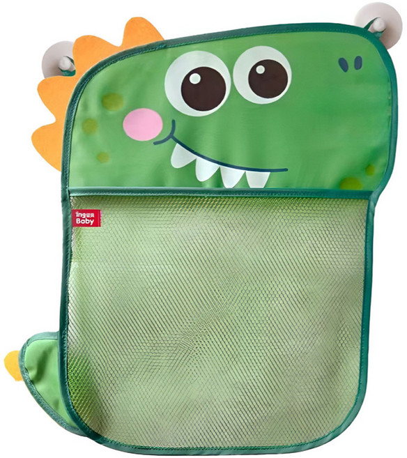 데일리해피비 욕실 그물망 정리함 + 흡착판, 1개, 그린 공룡