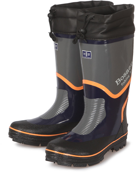 韓國 Bosaeng 防滑釘釣魚雨靴, 黃色, 270mm