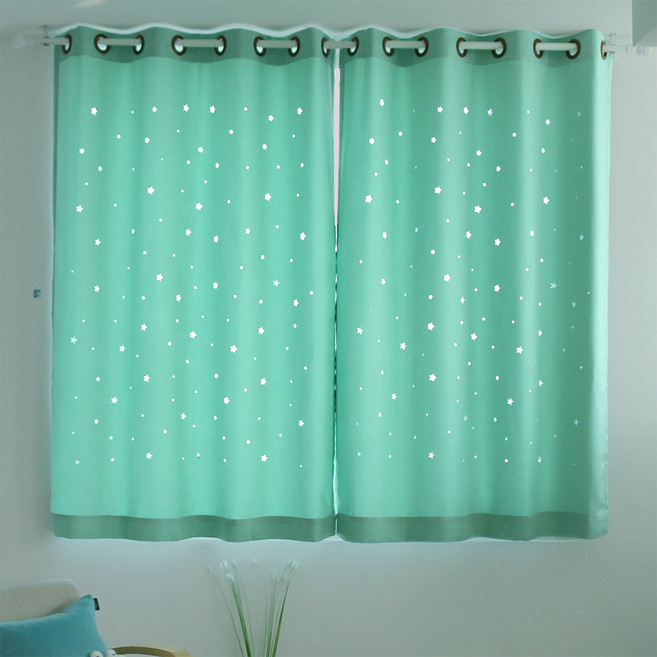 나비손길 별펀칭커튼 작은창 핀형