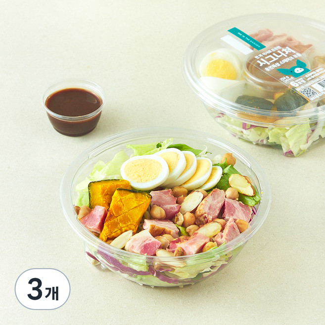 피그인더가든 시그니처 훈연목살스테이크 보울 샐러드, 234g, 3개