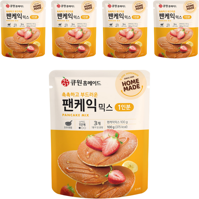 큐원 홈메이드 팬케익 믹스, 100g, 5개