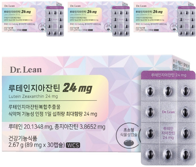 닥터린 루테인 지아잔틴 24mg, 30정, 4개