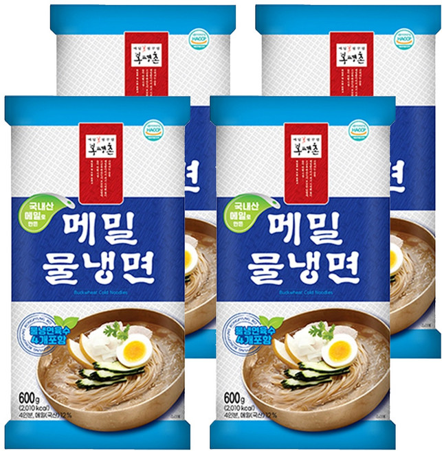메밀꽃필무렵 봉평촌 메밀물냉면, 600g, 4개