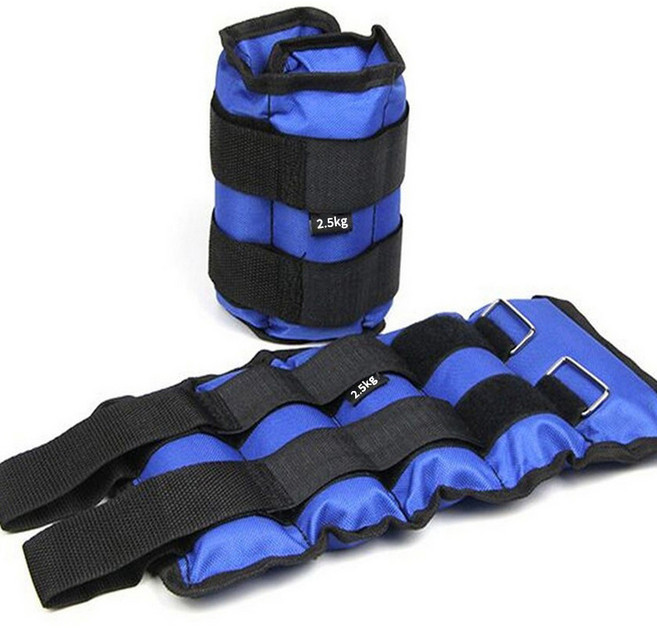 순잠 스포츠 운동 손목 발목 모래주머니 벨크로 중량밴드 2p, 블루, 5kg