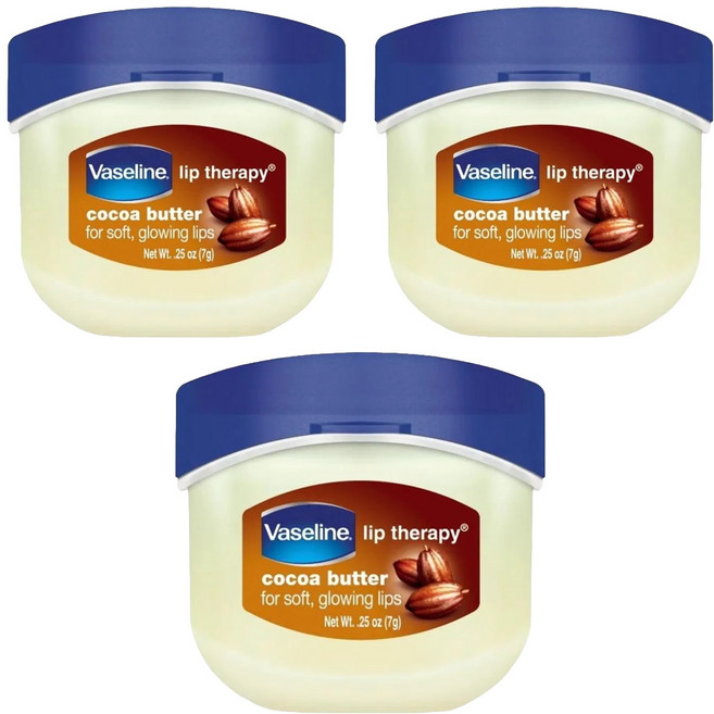 Vaseline 凡士林 Q版護唇膏, 可可, 7g, 3個
