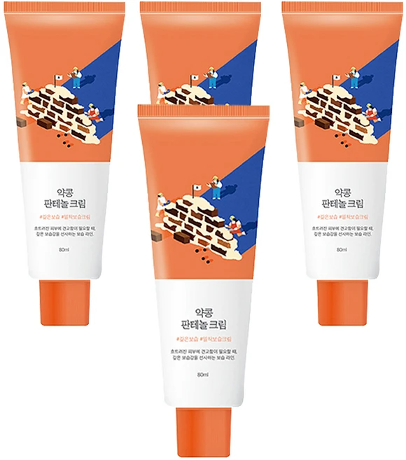 라운드랩 약콩 판테놀 크림, 80ml, 4개 - 쿠팡