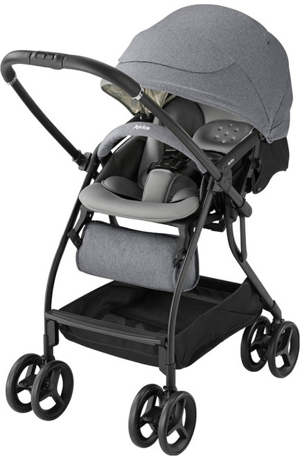 Aprica 愛普力卡 雙向自動四輪推車 RunRun 2129310, 夢幻灰