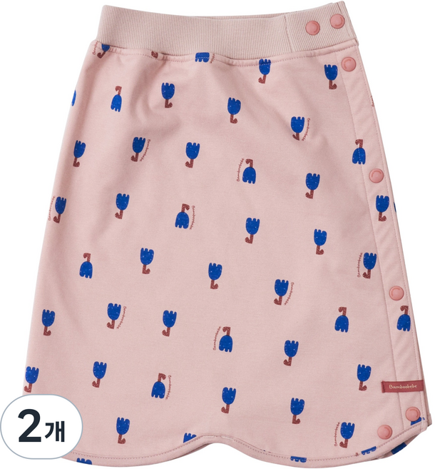 밤부베베 밤부 안심 방수 큐롯, 핑크 튤립, 2개