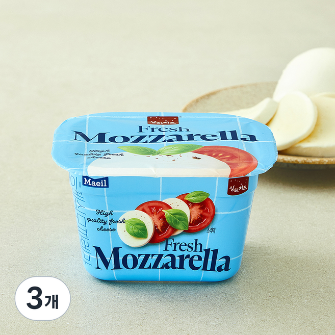 상하치즈 후레쉬 모짜렐라, 100g, 3개, 1개입