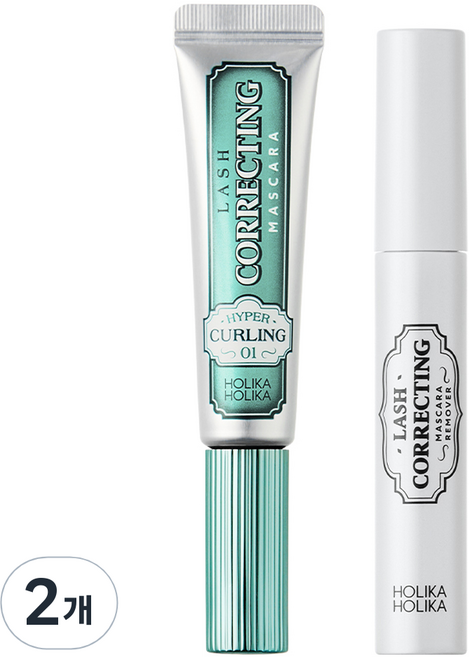 홀리카홀리카 래쉬 코렉팅 마스카라 EX 9ml, 01 하이퍼 컬링, 2개