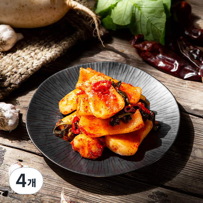 장군차김치 모산 총각김치, 1.5kg, 4개