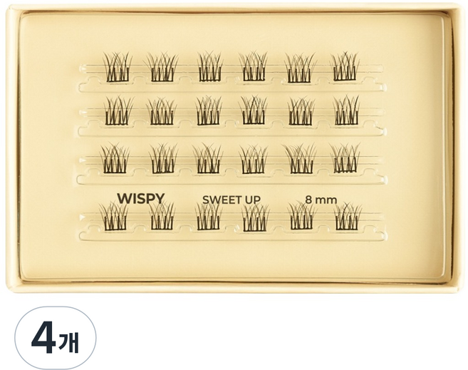 Ollio 노글루 인조 속눈썹 싱글팩 위스피 M, 4개