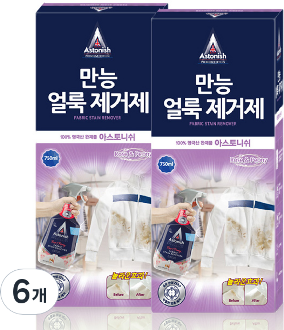 아스토니쉬 만능 얼룩 제거제, 750ml, 6개
