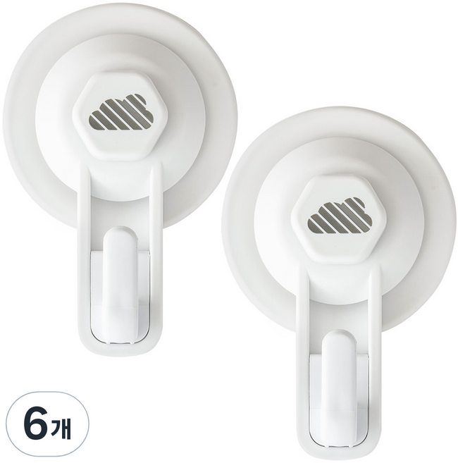 리틀클라우드 강력 접착 욕조걸이 훅 세트, 화이트, 6개