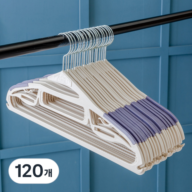 아임홈리빙 논슬립 회전형 지니 옷걸이, 바이올렛, 120개