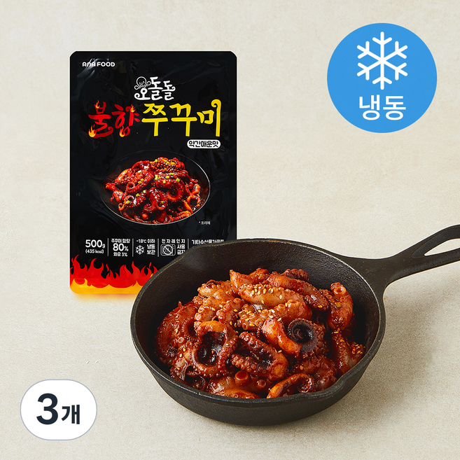 오돌돌쭈꾸미 불향 쭈꾸미 (냉동), 3개, 500g