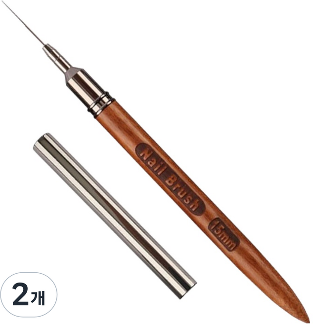 퍼니네일 라인 브러쉬 KN-B3098, 2개, 혼합색상