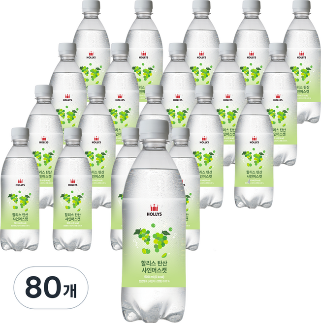 할리스 샤인머스캣 탄산음료, 80개, 500ml