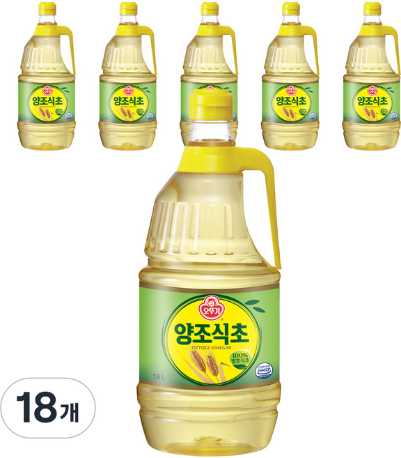 오뚜기 양조 식초, 1.8L, 18개