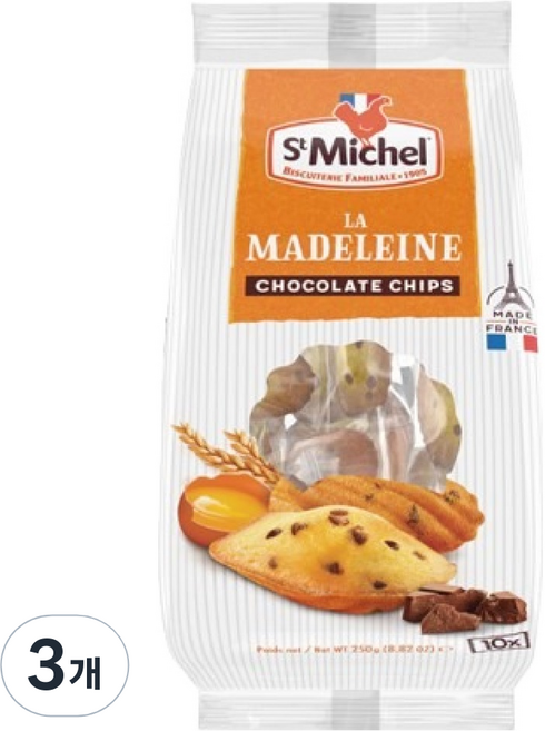 St Michel 巧克力碎片瑪德蓮, 250g, 3個