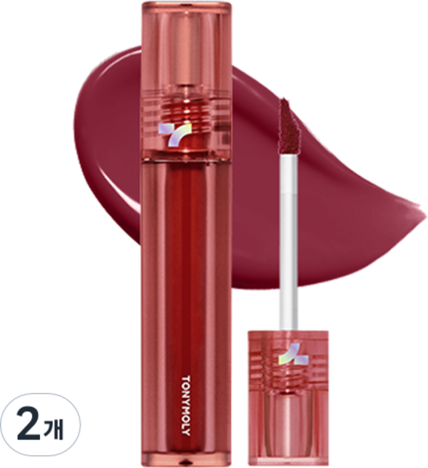 토니모리 퍼펙트 립스 쇼킹 립틴트, N09 플럼 쇼킹, 2개