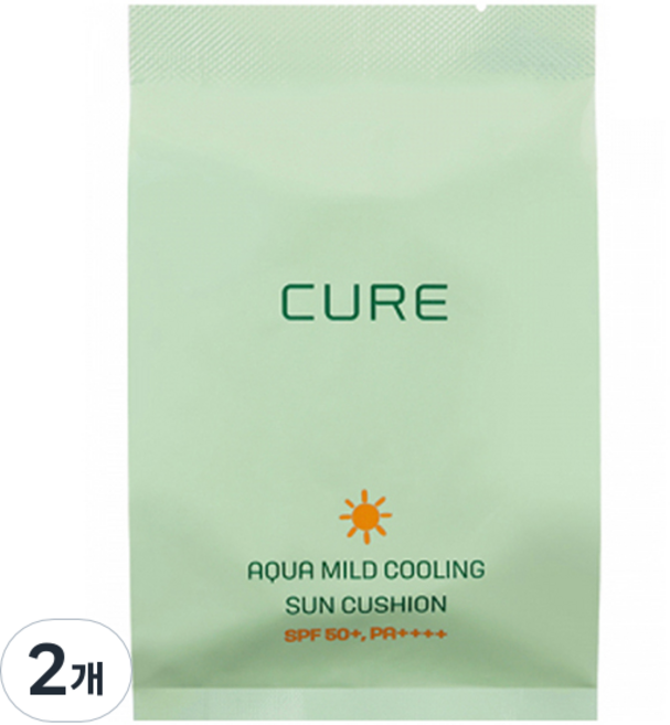 KIMJEONGMOON-ALOE La Sense 蘆薈修護水感溫和涼爽防曬氣墊 SPF50+ PA++++ 補充蕊, 25g, 2個