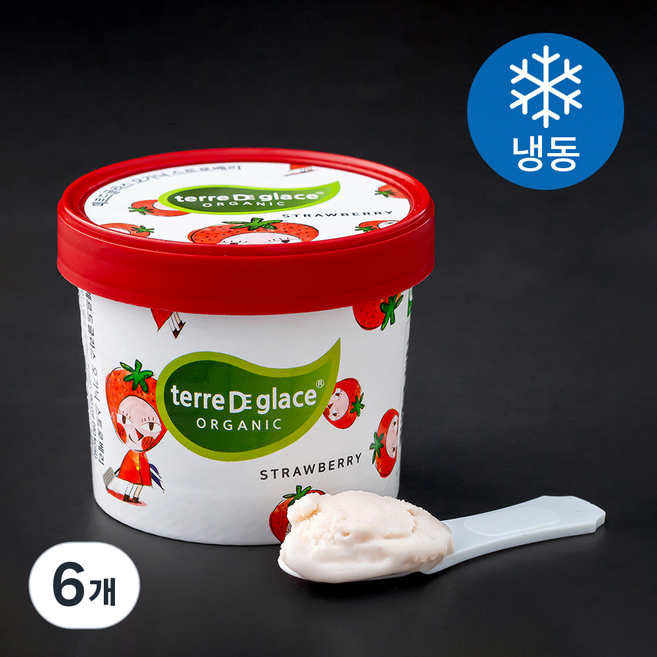 떼르드글라스 오가닉 스트로베리 아이스밀크 (냉동), 90ml, 1개입, 6개