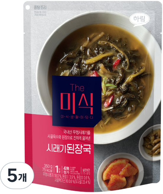 더미식 시래기 된장국, 350g, 5개