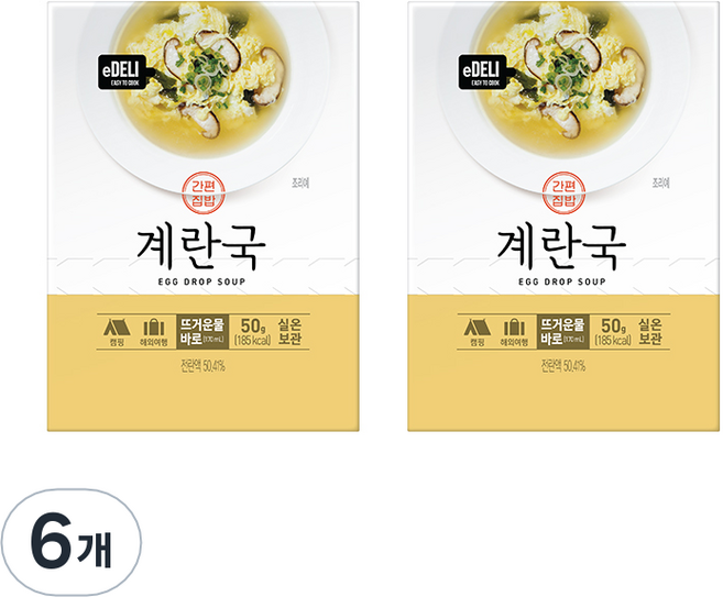 이델리 동림푸드 간편집밥 계란국 5p, 50g, 6개