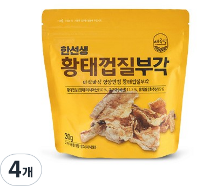 채곡당 한선생 황태껍질부각, 30g, 4개