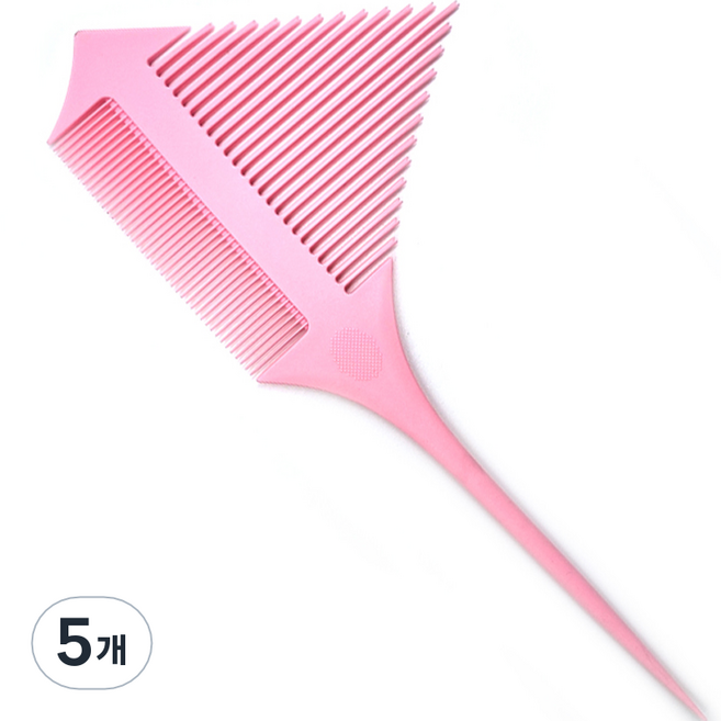 그레이거 발레아주 옴브레 솜브레 삼각형 위빙콤 염색빗, 핑크, 5개
