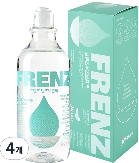 JW중외제약 프렌즈 렌즈 보존액, 4개, 365ml