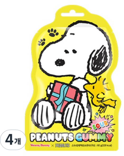 Weeny Beeny Peanuts 酸味綜合軟糖, 60g, 4個